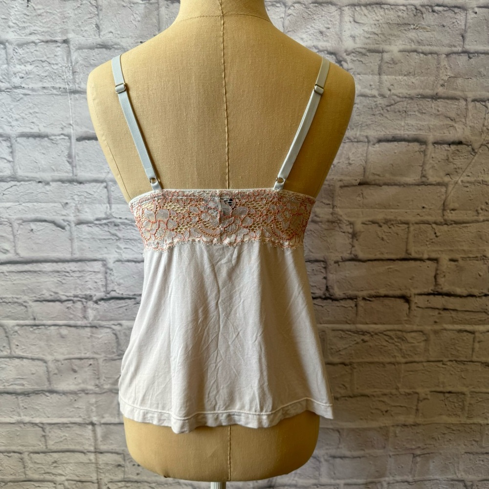 Cosabella Ice Blue/Light Gray Jersey Knit and Lace Camisole Women's Size Medium - Picture 5 of 10